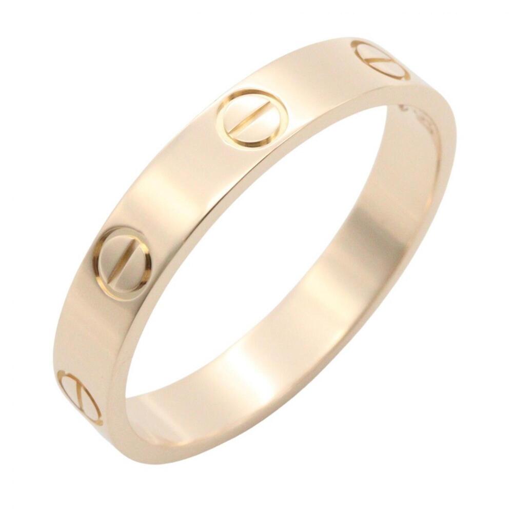 Cartier Mini Love Ring, 18K Pink Gold (PG), Men's/Women's, Tone, B4085200